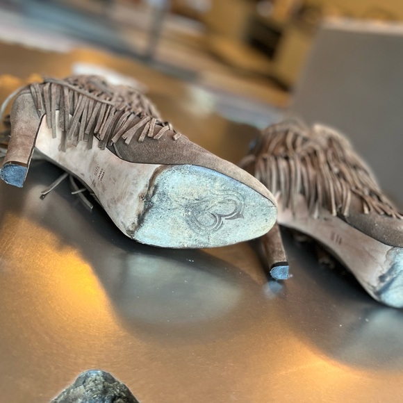 JEAN-MICHEL CAZABAT SUEDE FRINGE BOOTIE - Picture 9 of 10